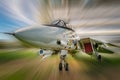 United States Navy F14 Tomcat fighter jet with blurred background Royalty Free Stock Photo