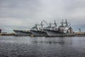 US Navy ships at the Norfolk yard in Virginia