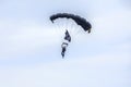 US Navy Skydiver Ready To Land During A Performing At McDill Air Force Base Royalty Free Stock Photo