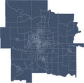 US Oklahoma City Census Tracts 2020 Royalty Free Stock Photo