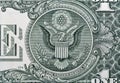 US one dollar bill closeup macro Royalty Free Stock Photo