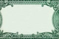 US One Dollar Border with Empty Middle Area. Clear Pattern with High Resolution. Royalty Free Stock Photo