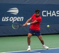 2021 US Open boys` singles champion Daniel Rincon of Spain in action during his quarterfinal match
