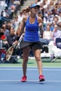 US Open 2017 mixed doubles champion Martina Hingis of Switzerland in action during final match