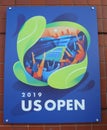 2019 US Open poster on display at the Billie Jean King National Tennis Center in New York