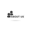 About us our team members icon with shadow Royalty Free Stock Photo