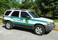 US Park ranger car in NYC park in Brooklyn Royalty Free Stock Photo