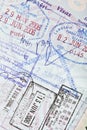 US Passport Visa Stamps Royalty Free Stock Photo