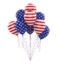 US Patriotic Balloons Isolated