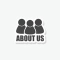About-us people group sticker icon