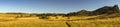 US Plains Natural Grassland Cuyamaca Rancho State Park Hiking Trail Southern California Panoramic Landscape