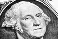 US president George Washington face portrait on the USA one dollar note. Macro shot. Background of the money. George Washington ey Royalty Free Stock Photo