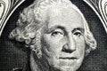 US president George Washington face portrait on the USA one dollar note. Macro shot. Background of the money. George Washington ey Royalty Free Stock Photo