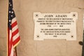 US President John Adams Burial Memorial at United First Parish Church, Quincy, Massachusetts Royalty Free Stock Photo