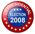Us presidential election button Royalty Free Stock Photo