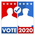 US presidential Voting presidential candidates for 2020 Election illustration Vector for poster