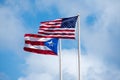 US and Puerto Rico Flags Royalty Free Stock Photo