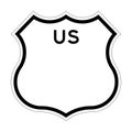 US route blank sign Royalty Free Stock Photo