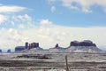 US Route 163 looking south to Monument Valley after a snowfall, Utah Royalty Free Stock Photo