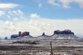 US Route 163 looking south to Monument Valley after a snowfall, Utah Royalty Free Stock Photo