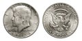 US silver coin half dollar Kennedy 1964 Royalty Free Stock Photo