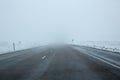 US snowing I 15 interstate snowed road in Nevada Royalty Free Stock Photo