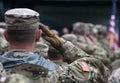 US soldier salute. US army. Military of USA. Veterans Day Royalty Free Stock Photo