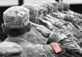 US soldier salute. US army. US troops. Military of USA Royalty Free Stock Photo