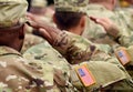 US soldier salute. US army. US troops. Military of USA Royalty Free Stock Photo