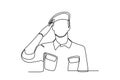 A US soldier saluted Royalty Free Stock Photo