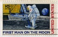 US Stamp Celebrating the First Man on the Moon Royalty Free Stock Photo