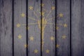 US State Indiana Flag Wooden Fence