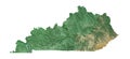 US state of Kentucky relief map