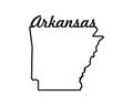 US state map. Arkansas outline symbol. Vector illustration