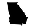 US state map. Georgia silhouette symbol. Vector illustration