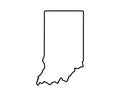 US state map. Indiana outline symbol. Vector illustration