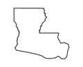 US state map. Louisiana outline symbol. Vector illustration