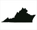 US state map. Virginia silhouette symbol. Vector illustration