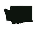 US state map. Washington silhouette symbol. Vector illustration Royalty Free Stock Photo