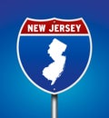 US State of New Jersey traffic sign Royalty Free Stock Photo