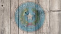 US State Texas Seal Wooden Fence Royalty Free Stock Photo