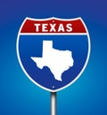 US State of Texas traffic sign Royalty Free Stock Photo