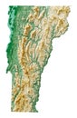 US state of Vermont relief map