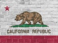 US States Concept: California Flag Wall Royalty Free Stock Photo