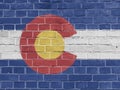 US States Concept: Colorado Flag Wall Royalty Free Stock Photo