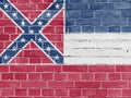US States Concept: Mississippi Flag Wall