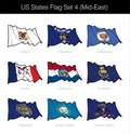 US States Flag Set - Mid East