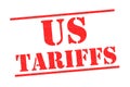 US TARIFFS Rubber Stamp Royalty Free Stock Photo