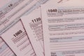 1040,1120,1065 US tax form / taxation concept. USA - Image Royalty Free Stock Photo