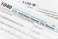 US Tax income form